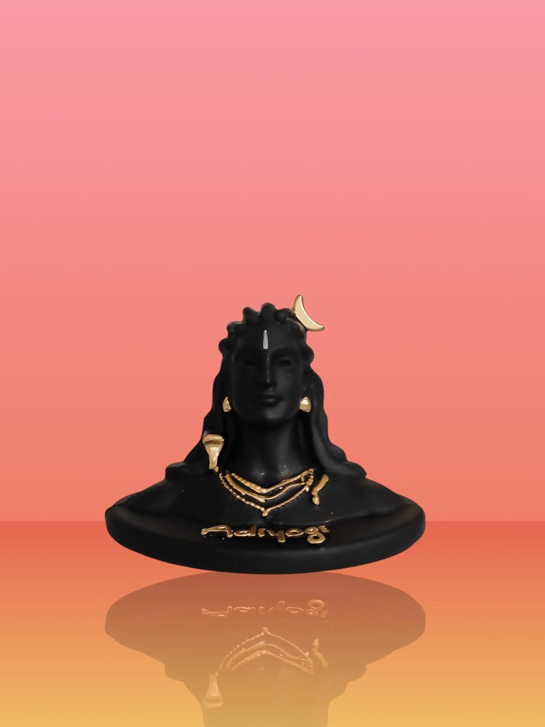 Himalaya Haridwar Polyresin Adiyogi Shiv ji Idol for Pooja Room | Lord Adiyogi Shankara Statue Figurine | Hindu Religious Mahadev Murti Statue Showpiece | Adiyogi Lord Shiva Statue (Black)