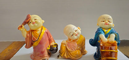 Decorative Balti Monk Figurines, Set of 3, Ceramic Balti Monk  Statues | Himalya Haridwar